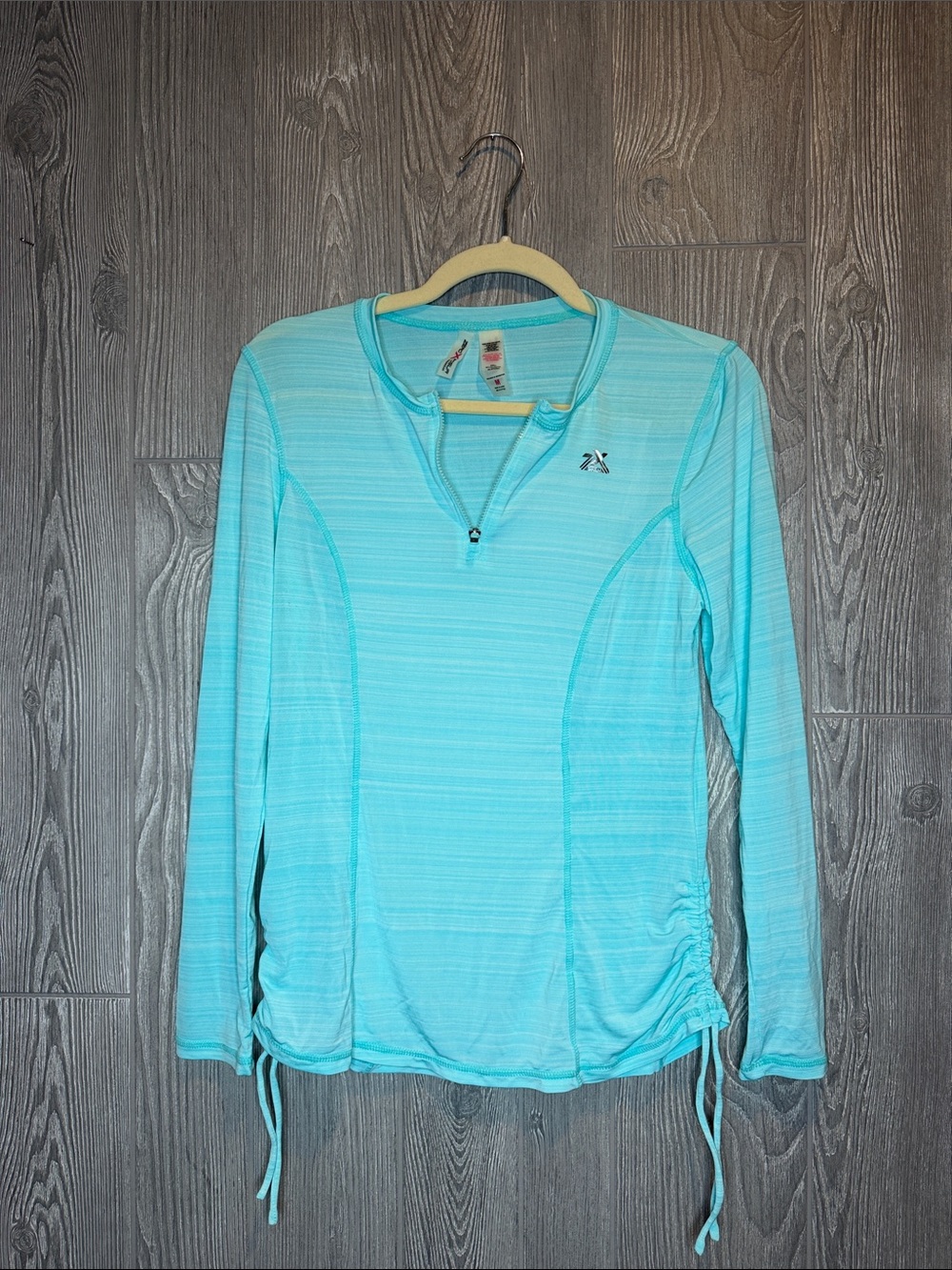ZeroXposur Aqua Blue Long Sleeve Quarter-Zip Top